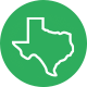 Icon in the shape of Texas